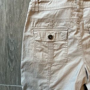 Dress Barn capri pants with lace accents.